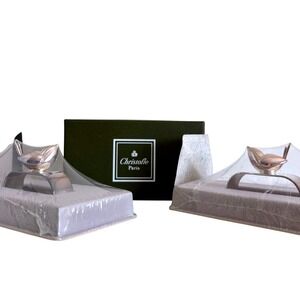 Christofle Silver Plate Bird Napkin Ring Holder Piccolo Silverplate Vtg New